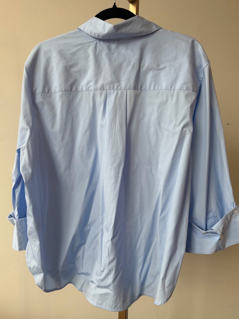 Madewell Easy Y-Neck Button-Up Shirt Peri Blue Size XL NWT - Picture 7 of 15